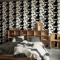 Marimekko Konkelo 25940 Abstrakti mustavalkoinen tapetti