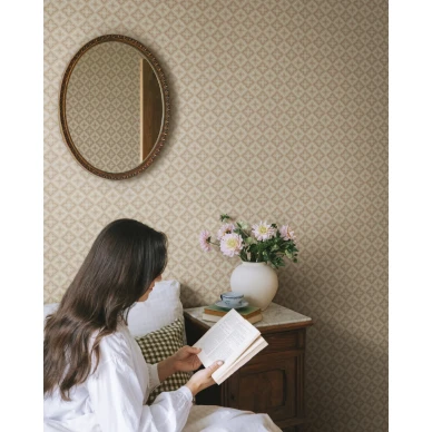S10454 Edvin Terracotta Sandberg Wallpaper interior2 kuva