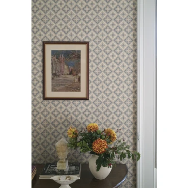 S10456 Edvin Indigo Blue Sandberg Wallpaper interior1 kuva
