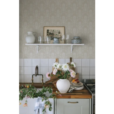 S10459 Alva Beige Sandberg Wallpaper interior2 image