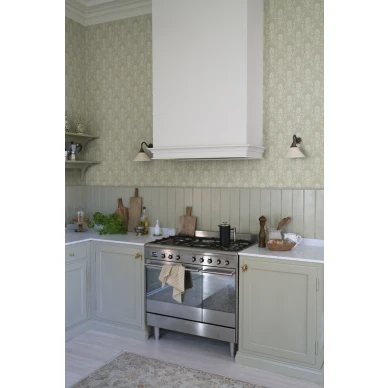 S10460 Alva Spring Green Sandbrerg Wallpaper interior2 image