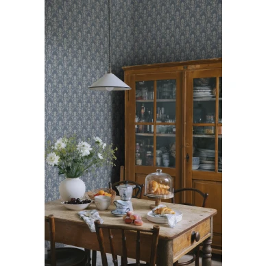 S10461 Alva Indigo Blue Sandberg Wallpaper interior3 image