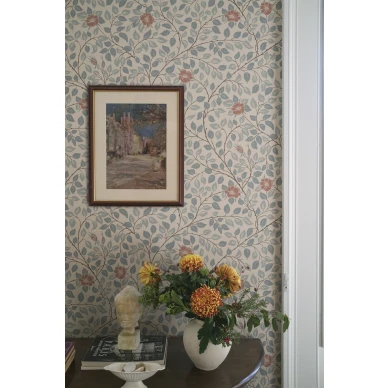 S10464 Solliden Blue Sandberg Wallpaper interior2 kuva