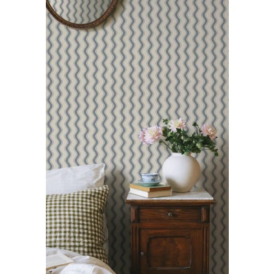 S10474 Erik Indigo Blue Sandberg Wallpaper interior3 image