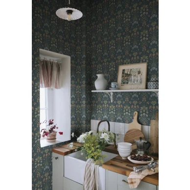 S10477 Maj Midnight Blue Sandberg Wallpaper interior1 kuva