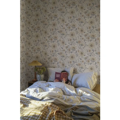 S10556 Solveig Misty Blue Sandberg Wallpaper interior2 image