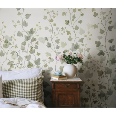 S10484 Ivy Green Sandberg Wallpaper interior2 kuva