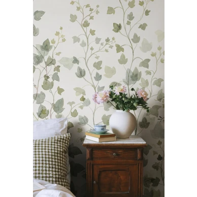 S10484 Ivy Green Sandberg Wallpaper interior3 kuva