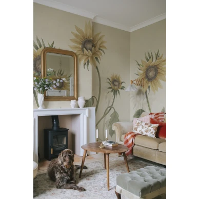S10527 Sunflowers Yellow Sandberg Wallpaper interior3 kuva