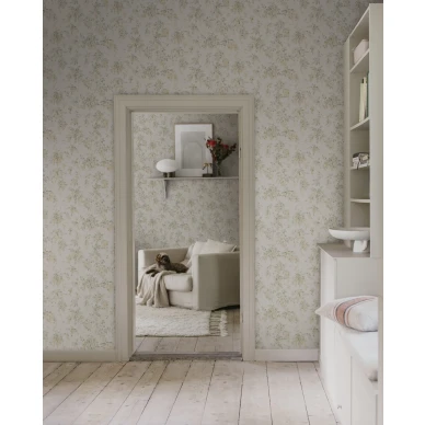 S10505 Lovisa Spring Green Sandberg Wallpaper interior2 kuva