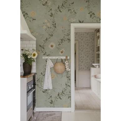 S10515 Inger Light Blue Sandberg Wallpaper interior3 kuva