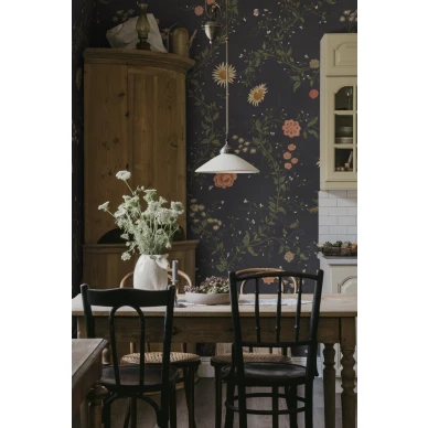 S10517 Inger Midnight Blue Sandberg Wallpaper interior2 kuva