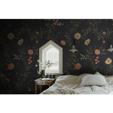 S10517 Inger Midnight Blue Sandberg Wallpaper interior3 kuva