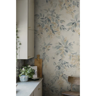 S10521 Lovisa Mural Blue Sandberg Wallpaper interior2 kuva