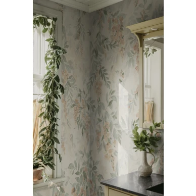 S10523 Lovisa Mural Orange Sandberg Wallpaper interior2 kuva