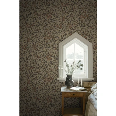 S10559 Linnea Charcoal Sandberg Wallpaper interior2 kuva