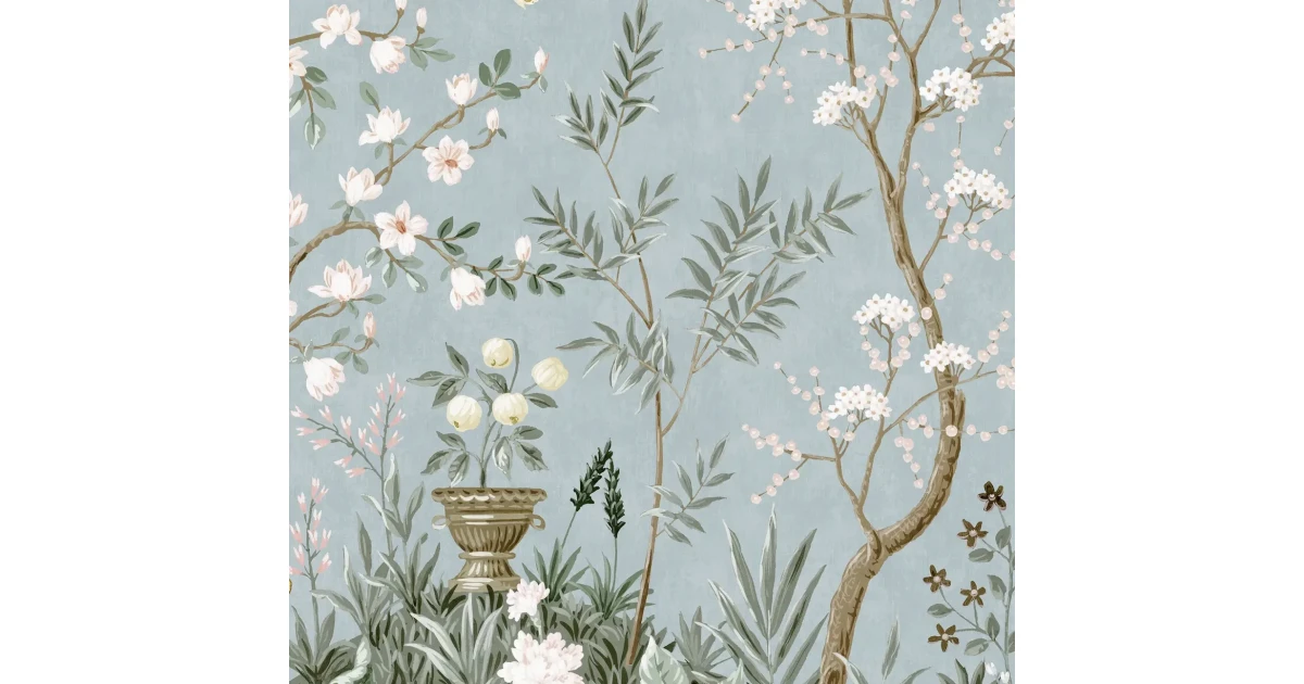 Magnolia Garden Tapetti Bor stapeterin Elegantti Kukkatarha Magnolia Garden Tapetti Bor stapeterin Elegantti Kukkatarha