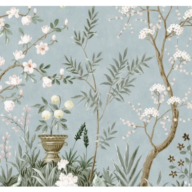 Magnolia Garden Tapetti Bor stapeterin Elegantti Kukkatarha Magnolia Garden Tapetti Bor stapeterin Elegantti Kukkatarha