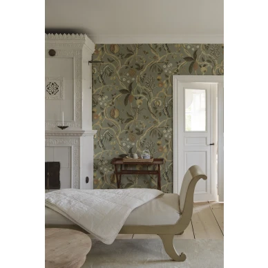 S10578 Tree of Life Mural Sage Green Sandberg Wallpaper interior3 kuva