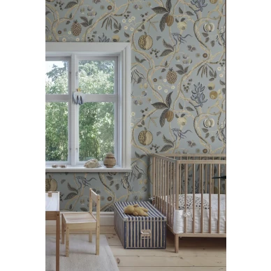 S10580 Tree of Life Mural Light Blue Sandberg Wallpaper interior3 kuva