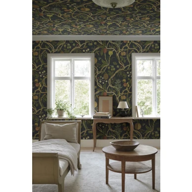 S10582 Tree of Life Mural Dark Blue Sandberg Wallpaper interior2 kuva