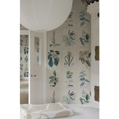 S10589 Flora Blue Sandberg Wallpaper interior3 image
