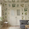 S10598 Flora Green Sandberg Wallpaper interior1