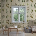 S10598 Flora Green Sandberg Wallpaper interior2