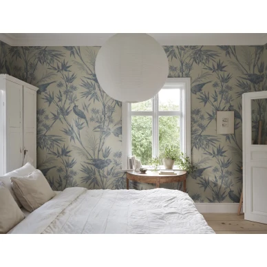 S10595 Celeste Mural Blue Sandberg Wallpaper interior1 image