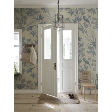 S10595 Celeste Mural Blue Sandberg Wallpaper interior3 image