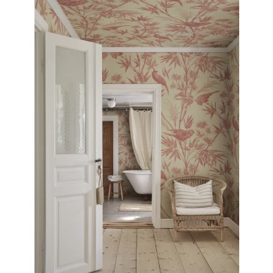 S10604 Celeste Mural Red Sanderg Wallpaper interior1 image