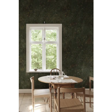 S10594 Juni Forest Green Sandberg Wallpaper interior3 kuva