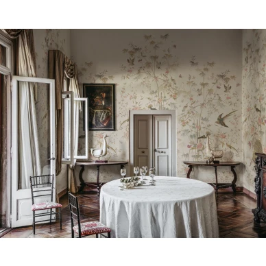 S10415 Chinoiserie Garden Eggshell Sandberg Wallpaper interior1 kuva