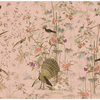 S10417 Chinoiserie Garden Pink Sandberg Wallpaper product kuva