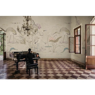 S10418 Seabirds Sandstone Sandberg Wallpaper interior1 kuva