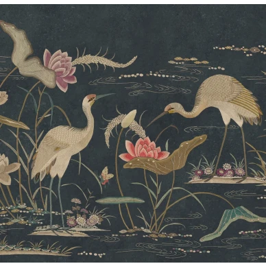 S10419 Seabirds Dark Blue Sandberg Wallpaper product kuva