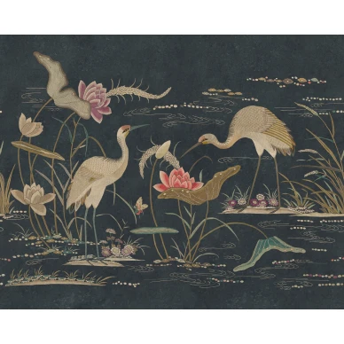 S10419 Seabirds Dark Blue Sandberg Wallpaper product kuva