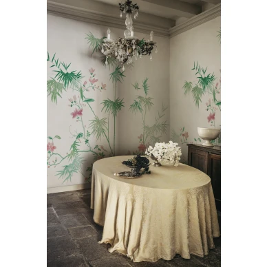 S10420 Bamboo Grove Green Sandberg Wallpaper interior1 kuva