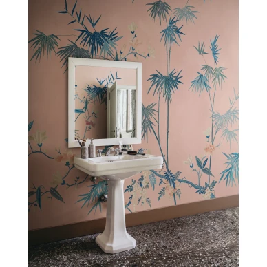 S10422 Bamboo Grove Pink Sandberg Wallpaper interior1 kuva