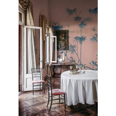 S10422 Bamboo Grove Pink Sandberg Wallpaper interior2 kuva