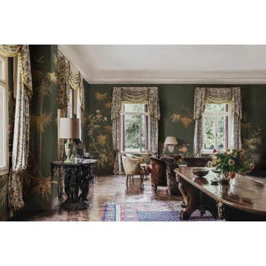 S10423 Bamboo Grove Dark Sandberg Wallpaper interior2 kuva