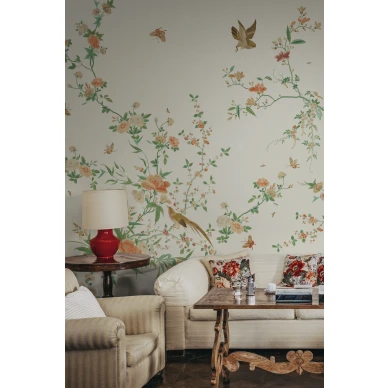 S10424 Bloom Spring Green Sandberg Wallpaper interior3 image