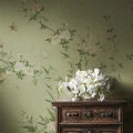 S10425 Bloom Green Sandberg Wallpaper interior1