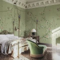 S10425 Bloom Green Sandberg Wallpaper interior2