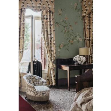 S10427 Bloom Teal Sandberg Wallpaper interior2 image