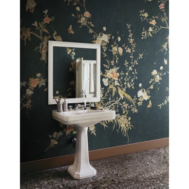 S10428 Bloom Midnight Blue Sandberg Wallpaper interior3 image