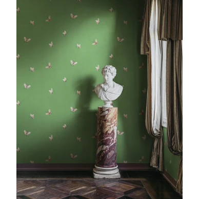 S10449 Butterflies Green Sandberg Wallpaper interior3 kuva