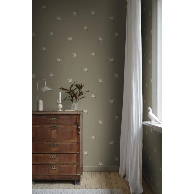 S10626 Frida Olive Green Sandberg Wallpaper interior3 1415x2100 c091bb77 6cf8 4c8a bee9 f46f09e05222 image