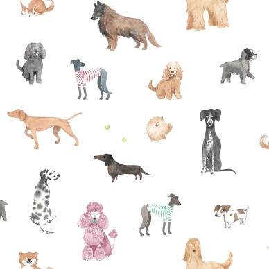 S10704 Taiga and Friends White Sandberg Wallpaper product kuva