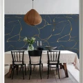 Golden swirls sininen keittio